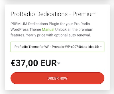 pro radio dedications premium