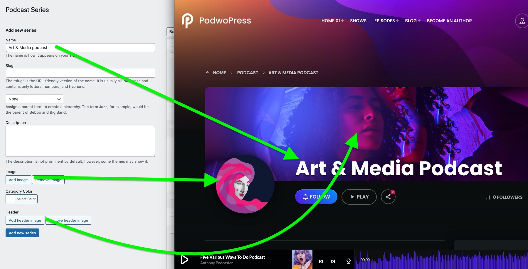 podcast series wordpress image