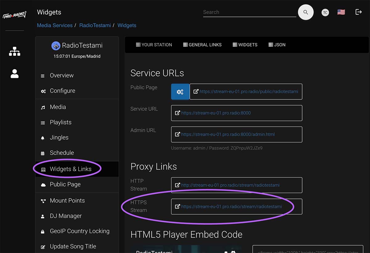 20 https stream link radio web for wordpress