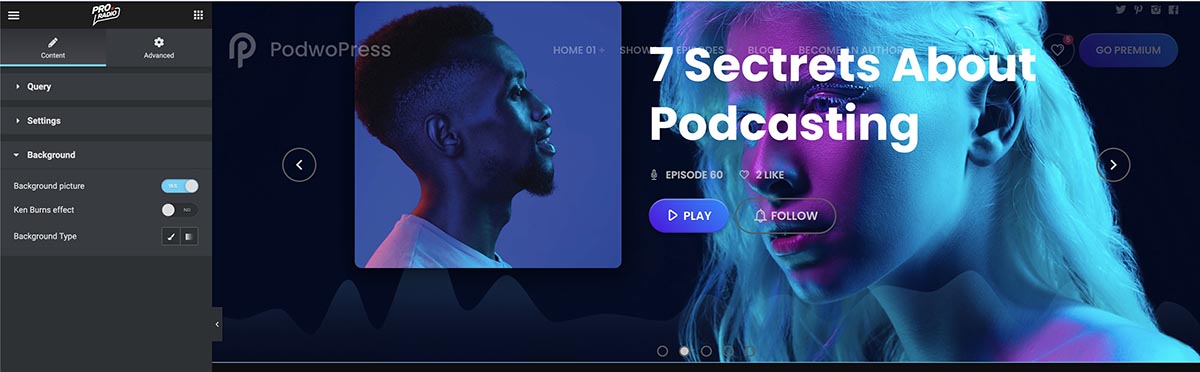 podcast slider background
