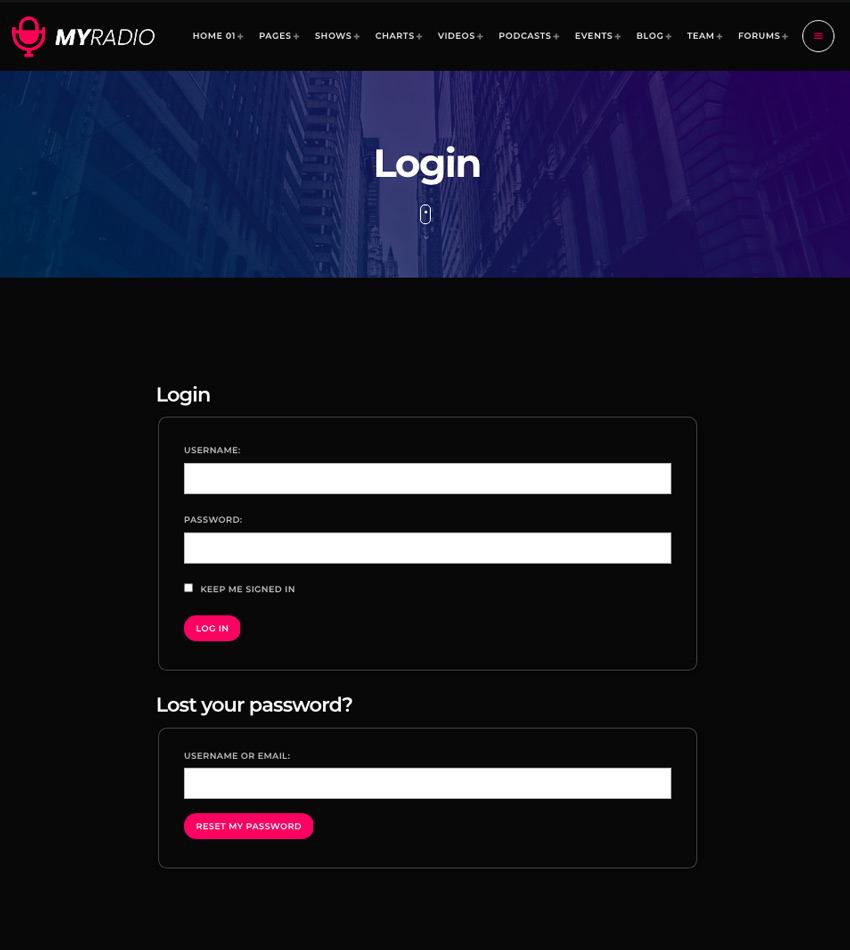 login form bbpress radio