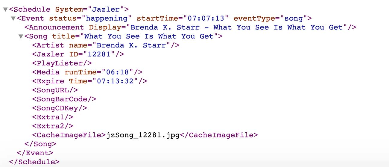 jazler xml example