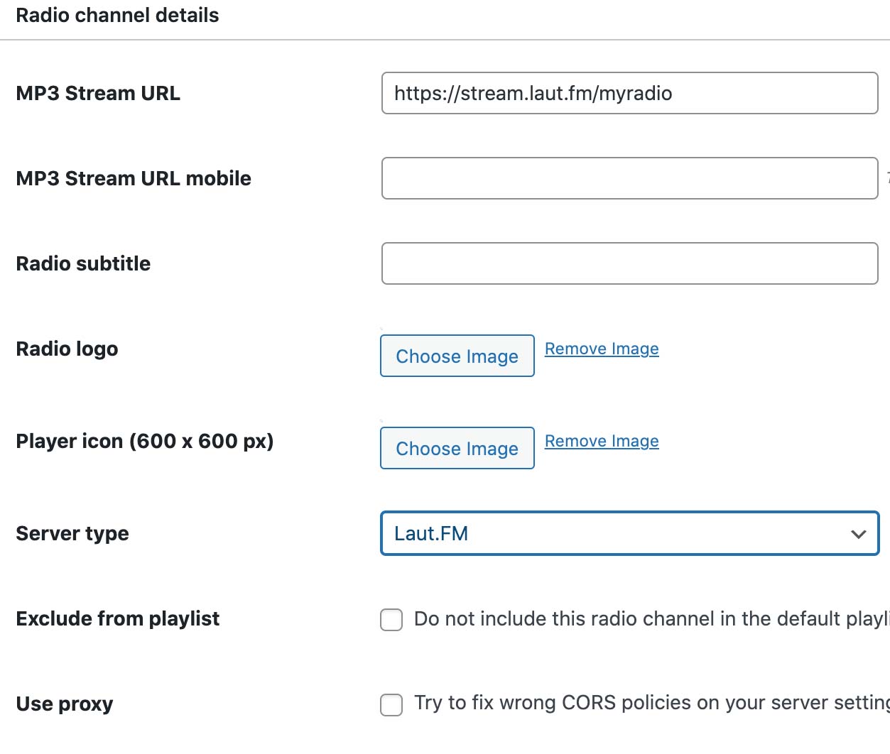 laut fm streaming wordpress player
